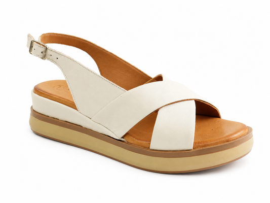 Anna Viotti Sandale dama piele naturala D58 66349 CREAM ID5521-CREAM