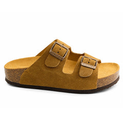Plakton Papuci dama piele naturala 340010 maro velur ID5522-MAROV