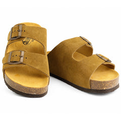 Plakton Papuci dama piele naturala 340010 maro velur ID5522-MAROV