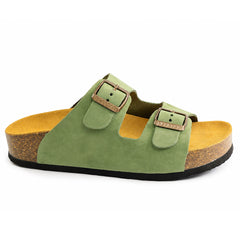 Plakton Papuci dama piele naturala 340010 OLIVE ID5522-OLV