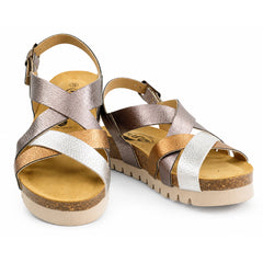 Plakton Sandale dama piele naturala 355888 15 METAL ID5523-METAL
