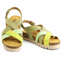 Plakton Sandale dama piele naturala 355888 15 vernil multicolor ID5523-VERM