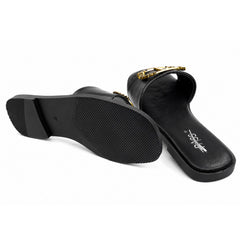 Pass Collection Papuci dama piele naturala AGQS80013A 01 N negru ID5531-NG