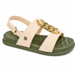Zaxy Sandale dama GLAM SAND 19222 BS893 OFF WHITE/GREEN ID5545-OFGRN