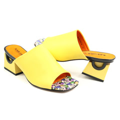 Karisma Papuci dama piele naturala V1BJ80001A 08 N galben ID5560-GLB