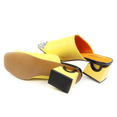 Karisma Papuci dama piele naturala V1BJ80001A 08 N galben ID5560-GLB