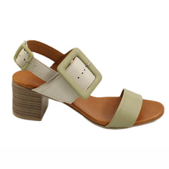 Anna Viotti Sandale dama piele naturala D58 3037 WHITE/GREEN ID5567-WGREEN