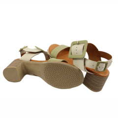 Anna Viotti Sandale dama piele naturala D58 3037 WHITE/GREEN ID5567-WGREEN