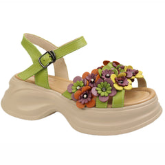 Pass Collection Sandale dama piele naturala 3OLY80012C 06 N verde ID5594-VRD