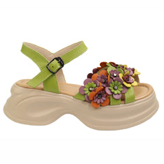 Pass Collection Sandale dama piele naturala 3OLY80012C 06 N verde ID5594-VRD