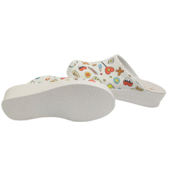 Sanital Light Saboti dama medicinali D4354 alb+multicolor ID5600-ALB.MCL