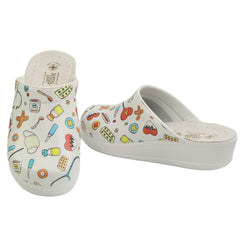 Sanital Light Saboti dama medicinali D4354 alb+multicolor ID5600-ALB.MCL