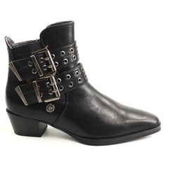 Ghete dama piele naturala Auriga 433 BLACK ID5632-BLK