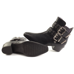Ghete dama piele naturala Auriga 433 BLACK ID5632-BLK