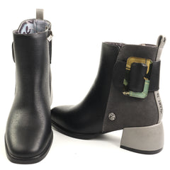 Ghete dama piele naturala Orion 433 BLACK ID5635-BLK