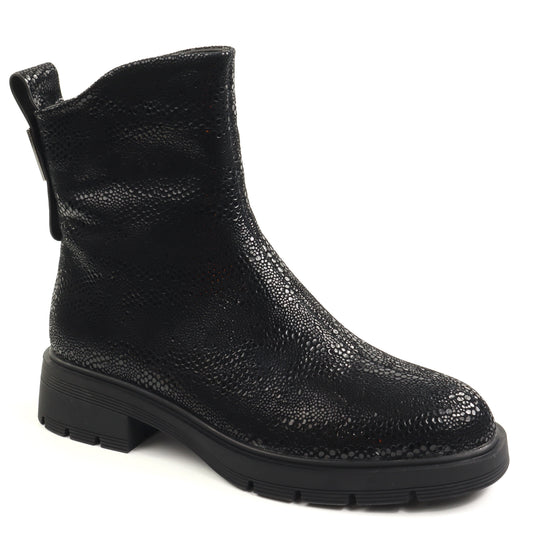 Fiore Fino Ghete dama piele naturala 2709012 negru sarpe ID5639-NGS