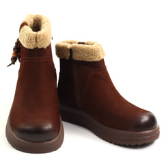 Feeling Ghete dama piele naturala 15201 BROWN ID5647-BRN