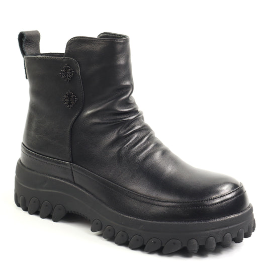 Feeling Ghete dama piele naturala 26128 BLACK ID5651-BLK
