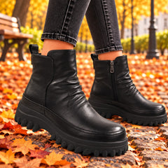 Feeling Ghete dama piele naturala 26128 BLACK ID5651-BLK