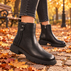 Feeling Ghete dama piele naturala D156 8796 BLACK ID5664-BLK