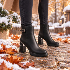Anna Viotti Ghete dama piele naturala D122 ZPW351 N4783 1 negru ID5679-NG