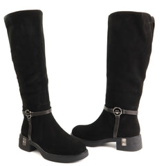 Anna Viotti Cizme dama piele naturala D125 5J205 R05B negru ID5682-NG