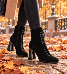 Anna Viotti Ghete dama piele naturala D122 W81 6H214 8 negru ID5688-NG
