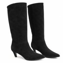Anna Viotti Cizme dama piele naturala D115 X20257 10R KHAKI negru ID5689-NG