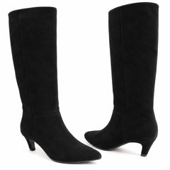 Anna Viotti Cizme dama piele naturala D115 X20257 10R KHAKI negru ID5689-NG