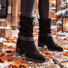 Anna Viotti Ghete dama piele naturala D105 8077R F448 N negru ID5693-NG