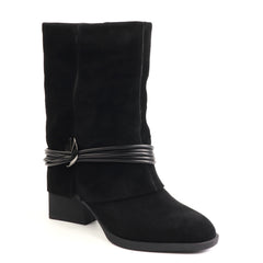 Anna Viotti Ghete dama piele naturala D105 8077R F448 N negru ID5693-NG