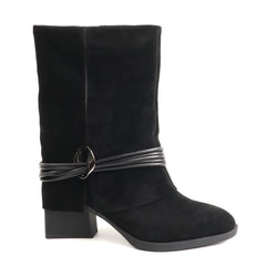 Anna Viotti Ghete dama piele naturala D105 8077R F448 N negru ID5693-NG