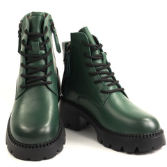 Formazione Ghete dama piele naturala 8099 2 GREEN ID5716-GRN
