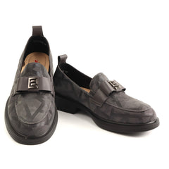 Pass Collection Pantofi dama piele naturala 1M590012B 14 I gri velur ID5735-GRIV
