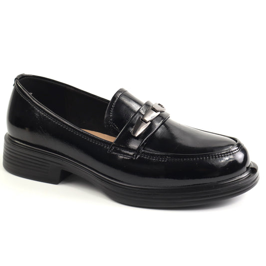 Pass Collection Pantofi dama piele naturala 1M590014A 01 L negru lac ID5736-NGL