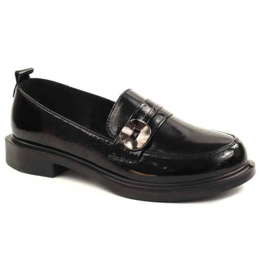 Pass Collection Pantofi dama piele naturala 1X490002A 01 L negru lac ID5739-NGL
