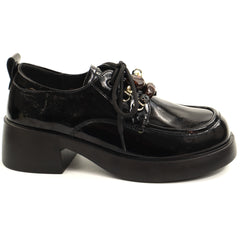 Pass Collection Pantofi dama piele naturala 1X490025A 01 L negru lac ID5743-NGL