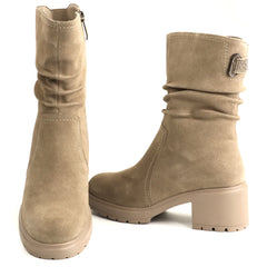 Karisma Ghete dama piele naturala H3DL70024B 14 I gri velur ID5773-GRIV