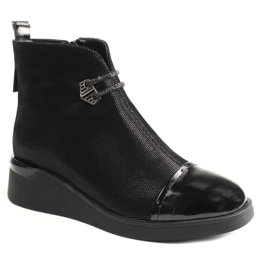 Epica Ghete dama piele naturala 1K370009 01 I negru velur ID5777-NGV