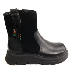 Formazione Ghete dama piele naturala 99312 negru ID5784-NG