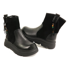 Formazione Ghete dama piele naturala 99312 negru ID5784-NG