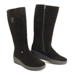 Rieker Cizme dama piele naturala Y4470 00 negru velur ID5790-NGV