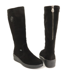 Rieker Cizme dama piele naturala Y4470 00 negru velur ID5790-NGV