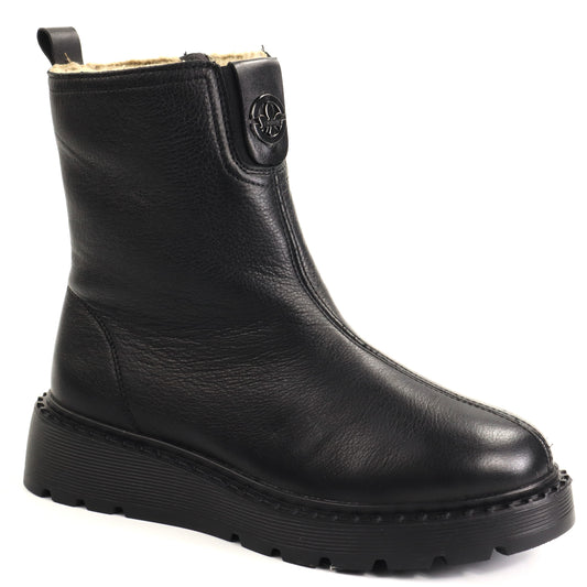 Rieker Ghete dama piele naturala 70453 00 negru ID5794-NG