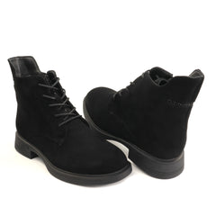 Pass Collection Ghete dama piele naturala W1W170007B 01 I negru velur ID5799-NGV