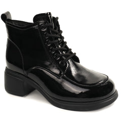 Anna Viotti Ghete dama piele naturala D111 5F88601 751 negru lac ID5809-NGL