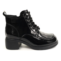 Anna Viotti Ghete dama piele naturala D111 5F88601 751 negru lac ID5809-NGL