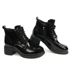 Anna Viotti Ghete dama piele naturala D111 5F88601 751 negru lac ID5809-NGL