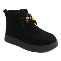 Anna Viotti Ghete dama piele naturala D111 SD5231 negru velur ID5810-NGV