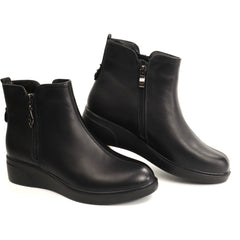 Anna Viotti Ghete dama piele naturala D111 E29602 1 negru ID5812-NG